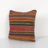 Square Farmhouse Bed Decor Pillow, 19th Century Embroidery K | Cushion in Pillows by Vintage Pillows Store