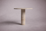Marylou Travertine Round Table | Dining Table in Tables by HamamDecor LLC