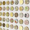One Hundred Map Dots Collage With Gold Leaf | Paintings by Amelia Coward
