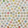 Vintage World Map Dots Collage, Large Circle | Paintings by Amelia Coward