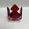 Transparent Red Glass Candleholder | Candle Holder in Decorative Objects by Sand & Iron