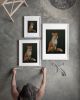 Woodland Fox Art Print, Dark Green Forest Animal Wall Art | Prints in Paintings by The Ugly Cat Studio