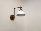 Swing Arm Adjustable Wall Light - Antique Brass | Sconces by Retro Steam Works. Item composed of metal compatible with industrial style