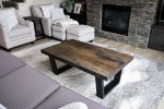 Modern Black Ash Tapered Coffee Table | Tables by Hazel Oak Farms. Item composed of wood and metal