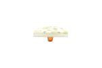 Terrazzo Tea Green Half Moon Knob | Hardware by Windborne Studios. Item composed of synthetic