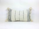 neutral woven pillow // woven tassel pillow // grey neutral | Pillows by velvet + linen