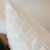 White with Square Fringe Decorative Pillow 20x20 | Pillows by Vantage Design