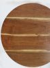 Modern Round Walnut Pub Table | Cocktail Table in Tables by Hazel Oak Farms. Item made of walnut with steel