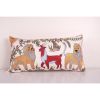Animal Motif Suzani Bedding Pillow, Vintage Embroidered Text | Cushion in Pillows by Vintage Pillows Store