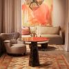 Hexagon Dining Table Dark Emperador | Work by District Loom