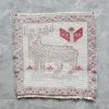 Small Deer Pictorial Rug 1'7'' X 1'8'' | Area Rug in Rugs by Vintage Pillows Store