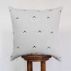 Black and White Triangles Printed on Natural Linen Pillow 22x22 | Pillows by Vantage Design