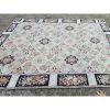 Vintage Aubusson Turkish Needlepoint Rug - 7'9'' X 9'6'' | Area Rug in Rugs by Vintage Pillows Store. Item composed of cotton and fiber