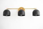 3 Bulb Vanity Light - Model No. 7565 | Sconces by Peared Creation. Item composed of brass