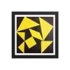 Framed Print - Golden Fracture - Geometric Minimalist | Work by Eman's Gallery