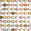 Five Hundred and Seventy Six World Map Dots Collage with Gold Leaf | Paintings by Amelia Coward