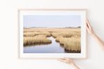 New England coastal wall art, 'Salt Marsh' (Horizontal) | Photography by PappasBland. Item composed of paper in contemporary or coastal style
