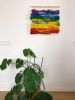 XL Rainbow hand woven wall hanging tapestry | Wall Hangings by Awesome Knots. Item composed of wood and cotton
