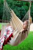Red Macrame Hammock Chair with Tassels+ 2 Tassel Pillows Set | Chairs by Limbo Imports Hammocks. Item composed of cotton & fiber