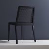 "Wing" CW9. Monochrome Black | Dining Chair in Chairs by SIMONINI. Item composed of wood and leather
