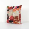 Unique Wool Patchwork Kilim Pillow, Tribal Couch Pillow, Dec | Cushion in Pillows by Vintage Pillows Store
