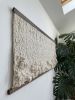 Woven wall art tapestry (Rock Pool 003) | Wall Hangings by Elle Collins. Item composed of oak wood and cotton in minimalism or mid century modern style
