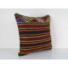 Top Quality Handwoven Kilim Pillow Cover 16" x 16" | Cushion in Pillows by Vintage Pillows Store. Item composed of cotton and fiber