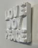 Love Joy Peace 4" x 4" | Mixed Media in Paintings by Emeline Tate. Item composed of canvas and synthetic