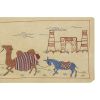 Vintage Folk Art Pictorial Suzani Runner From Uzbekistan, Si | Tablecloth in Linens & Bedding by Vintage Pillows Store