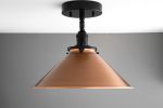 12" Copper Ceiling Fixture - Model No. 5377 | Pendants by Peared Creation. Item composed of metal