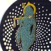 Shri Krishna Crystallise Flute Icon Artwork For Spiritual, R | Embroidery in Wall Hangings by MagicSimSim