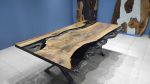 Custom Dark Walnut Resin Dining Table, Kitchen table | Tables by LuxuryEpoxyFurniture. Item made of wood & synthetic
