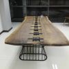 Wooden Table - Custom Live Edge Table - Handmade Wood Table | Dining Table in Tables by Tinella Collection. Item composed of walnut and metal in contemporary or mediterranean style