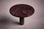 Marylou Rosso Levanto Red Marble Round Table | Dining Table in Tables by HamamDecor LLC