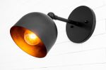 Black Dome Wall Sconce - Model No. 4471 | Sconces by Peared Creation. Item made of metal