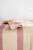 Oh! Stripes (Rose) Block Print Tablecloth | Linens & Bedding by Ninéh