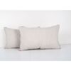 Silk Ikat Velvet Lumbar Pillow Cover, Matching Pink Ikat Lum | Cushion in Pillows by Vintage Pillows Store