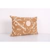 Tan Suzani Lumbar Cushion Cover, Tribal House Decor- Embroid | Pillows by Vintage Pillows Store