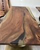 One Piece Walnut Resin Table, Epoxy Resin Dining Table | Tables by Tinella Collection. Item composed of walnut & metal compatible with contemporary and art deco style