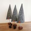 Felt decoration "Mini Christmas Tree", 1 pc. | Sculptures by DecoMundo Home. Item made of wood with fabric works with minimalism & country & farmhouse style