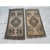 Vintage Handmade Turkish Oushak Rugs, Set Of 2, Pair | Runner Rug in Rugs by Vintage Pillows Store. Item composed of cotton