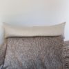 Seafoam and Oat Chenille Pattern Lumbar Pillow 14x48 | Pillows by Vantage Design