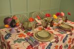 Retro Flowers Tablecloth | Linens & Bedding by OSLÉ HOME DECOR. Item composed of fabric