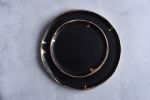 dinner set - gold edge black rustic handmade handcrafted | Plate in Dinnerware by Laima Ceramics. Item made of stoneware works with minimalism & contemporary style