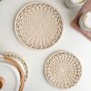 Woven Cotton Trivet DIY KIT (Makes 2) | Coaster in Tableware by Flax & Twine. Item made of cotton