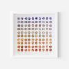 One Hundred Red to Purple Map Dots Collage | Paintings by Amelia Coward