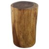 Haussmann® Wood Stump Stool or Stand 11-14 in DIA x 22 in H | Chairs by Haussmann®