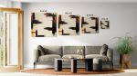 Slow Burn | Square Abstract Canvas Print | Burnt Orange Wall Art | Prints in Paintings by Abby May
