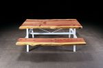 Live Edge Redwood Picnic Table | Tables by Urban Lumber Co.. Item composed of wood and steel