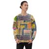 Unisex Sweatshirt - The Hearth Quilt - Folk Geometric Art | Work by Eman's Gallery